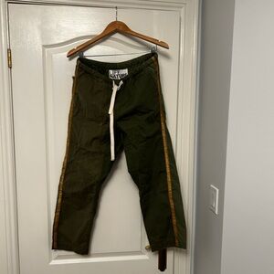 Freecity Olive Green Joggers with Gold Stripe
